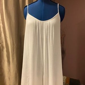 White summer tank dress